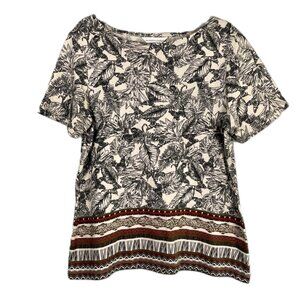CHRISTOPHER & BANKS Printed Short-Sleeve T-Shirt - Size (M)
